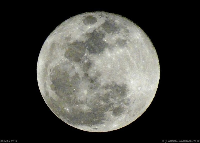 Supermoon as seen on May 06, 2012. Gladson Machado